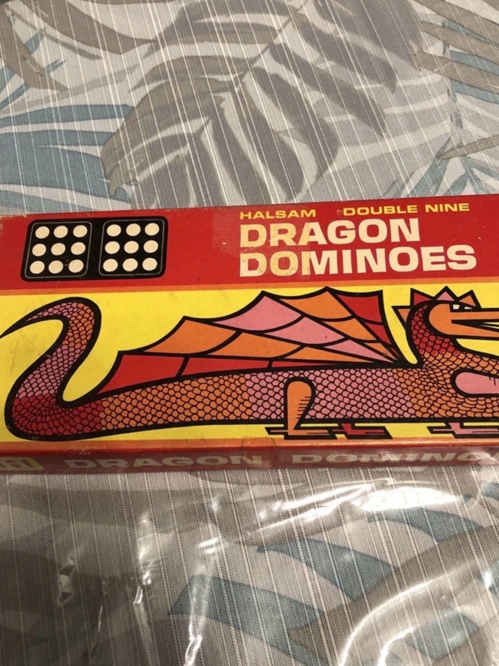Vtg Halsam Double Nine Dragon Dominoes - Complete